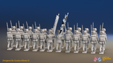 Napoleonic Scottish Highland Battalion March Attack - Trousers - 24 figures, rear view
