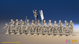 Napoleonic Scottish Battalion Firing Line - 24 figures, front view