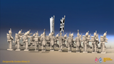 Napoleonic British Line Infantry Battalion Firing Line - Shako - 24 figures, rear view