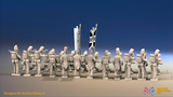 Napoleonic British Line Infantry Battalion Firing Line - Covered Belgic Shako - 24 figures, rear view