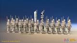 Napoleonic British Line Infantry Battalion March Attack - Covered Belgic Shako - 24 figures, rear view