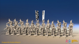 Napoleonic British Line Infantry Battalion Firing Line - Belgic Shako - 24 figures, front view