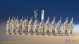 Napoleonic British Line Infantry Battalion March Attack - Belgic Shako - 24 figures, front view