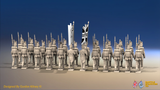 Napoleonic British Line Infantry Battalion March Attack - Belgic Shako - 24 figures, rear view