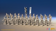 Napoleonic British Light Infantry Battalion Firing Line - Belgic Shako - 24 figures, front view