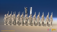 Napoleonic British Light Infantry Battalion March Attack - Belgic Shako - 24 figures, front view