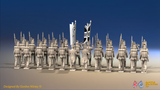 Napoleonic British Light Infantry Battalion March Attack - Belgic Shako - 24 figures, rear view