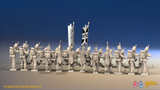 Napoleonic British Light Infantry Battalion Firing Line - Shako - 24 figures, rear view