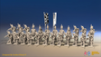 Napoleonic British Line Infantry Battalion Firing Line - Stovepipe Shako - 24 figures, front view