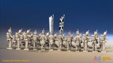 Napoleonic British Line Infantry Battalion Firing Line - Stovepipe Shako - 24 figures, rear view