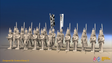 Napoleonic British Line Infantry Battalion Advancing - Stovepipe Shako - 24 figures, front view