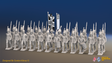 Napoleonic British Line Infantry Battalion March Attack - Shako - 24 figures, front view