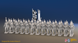 Napoleonic British Light Infantry Battalion Treble Time - Stovepipe Shako - 24 figures, front view