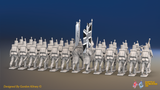 Napoleonic British Light Infantry Battalion Treble Time - Stovepipe Shako - 24 figures, rear view