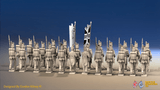 Napoleonic British Infantry Battalion - Belgic Shakos, Advancing - 24 figures, rear view