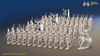 Napoleonic British Light Infantry Brigade March Attack - 72 infantry and mounted commander, front view