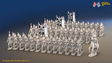 Napoleonic British Light Infantry Brigade Treble Time - 72 infantry and mounted commander, front view