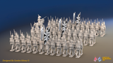 Napoleonic British Line Infantry Brigade March Attack - 72 infantry and mounted commander, rear view