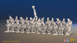 Napoleonic French Foot Dragoons Battalion Firing Line - Plumed Helmet, Gaiters - 24 figures, front view