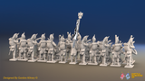 Napoleonic French Foot Dragoons Battalion Firing Line - Plumed Helmet, Gaiters - 24 figures, rear view