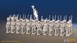 Napoleonic French Battalion - Bicornes, Bearskins and Greatcoats - 24 figures, front view