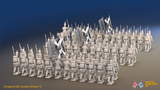 Napoleonic Portuguese Line Infantry Brigade March Attack - 72 infantry and mounted commander, rear view
