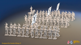 Napoleonic Spanish Cazadores Regiment Firing Line - Sandals - 72 infantry and mounted commander, rear view