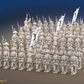 Napoleonic Spanish Line Infantry Regiment March Attack - With Backpacks - 72 infantry and mounted commander, rear view