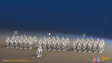 ACW Confederate Cavalry Brigade - Galloping - 37 mounted figures, front view
