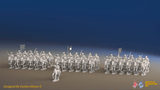 ACW Confederate Cavalry Brigade - Galloping - 37 mounted figures, front view