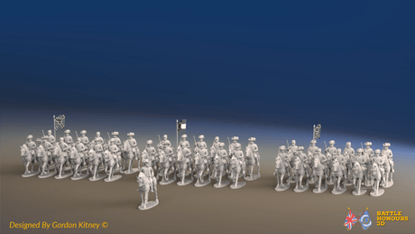 ACW Confederate Virginia Cavalry Brigade - Trotting - 37 mounted figures, front view
