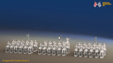 ACW Confederate Cavalry Brigade - Trotting - 37 mounted figures, rear view