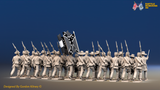 ACW Confederate Infantry Battalion at Right Shoulder Shift - 24 Figures, rear view