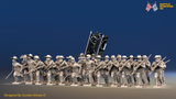 ACW Confederate Infantry Battalion Advancing - 24 Figures, front view