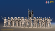 ACW Confederate Infantry Battalion Firing Line - 24 Figures, front view