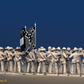ACW Confederate Infantry Battalion Firing Line - 24 Figures, rear view