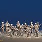 ACW Confederate Infantry Battalion Skirmishing - 24 Figures, front view