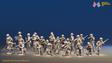 ACW Confederate Infantry Battalion Skirmishing - 24 Figures, front view