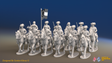 ACW Confederate Virginia Cavalry Regiment - Trotting - 12 mounted figures, front view