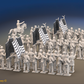 ACW Union Infantry Brigade - Sack Coats and Kepis, Firing - 72 infantry and mounted commander, rear view