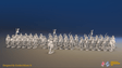 ACW Union Cavalry Brigade - Sack Coats, Galloping - 37 mounted figures, front view