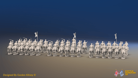 ACW Union Cavalry Brigade - Shell Jackets, Galloping - 37 mounted figures, rear view