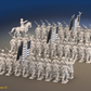 ACW Union Zouave Brigade - Kepis, Marching - 72 infantry and mounted commander, rear view