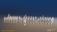 ACW Union Cavalry Brigade - Sack Coats, Trotting - 37 mounted figures, front view