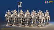 ACW Union Cavalry Regiment - Shell Jackets, Galloping with Pistols - 12 mounted figures, front view