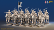 ACW Union Cavalry Regiment - Shell Jackets, Galloping with Swords - 12 mounted figures, front view