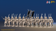 ACW Union Infantry Battalion at Right Shoulder Shift, Sack Coat and Forage Cap - 24 Figures, front view