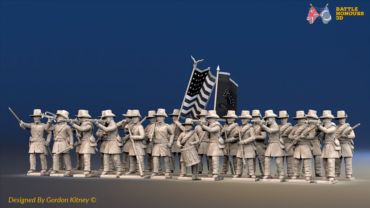 ACW Union Iron Brigade Battalion Firing Line, Frock Coat and Hardee Hat - 24 Figures, front view