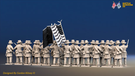 ACW Union Iron Brigade Battalion Firing Line, Frock Coat and Hardee Hat - 24 Figures, rear view