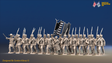 ACW Union Infantry Battalion at Right Shoulder Shift, Sack Coat and Kepi - 24 Figures, front view